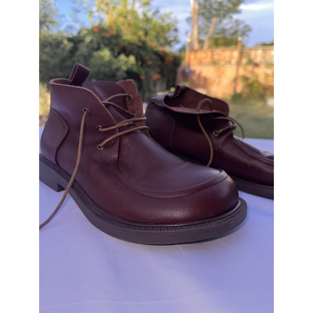 41 Dwarves Oxford Ankle Boots Womens Wide Toe Leather Handmade Bootie 3 Eye 11 M